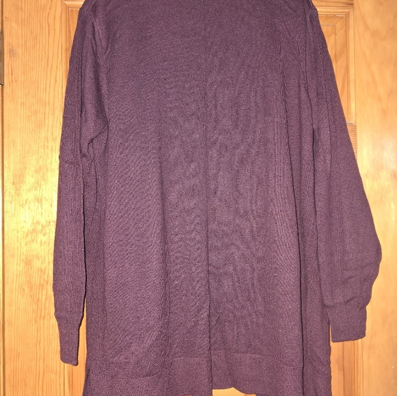 Womens XXL Matty M Open Front Cardigan EUC Burgundy - Picture 4 of 6